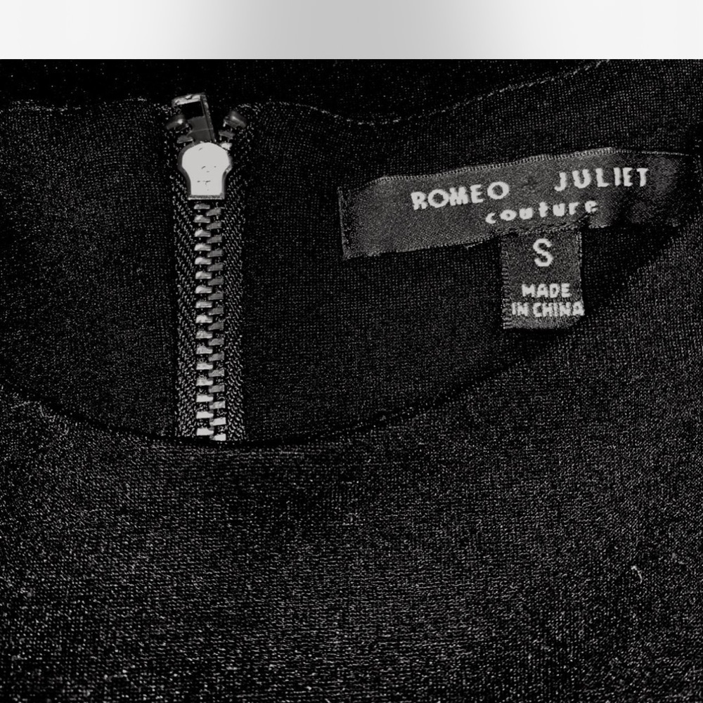 Romeo and Juliet Black Grommet Dress | Flattering Cut Out Mini Dress - Picture 3 of 3
